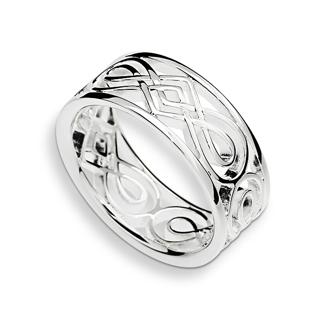 Ring Silber Knoten Bandring Ringweite 52