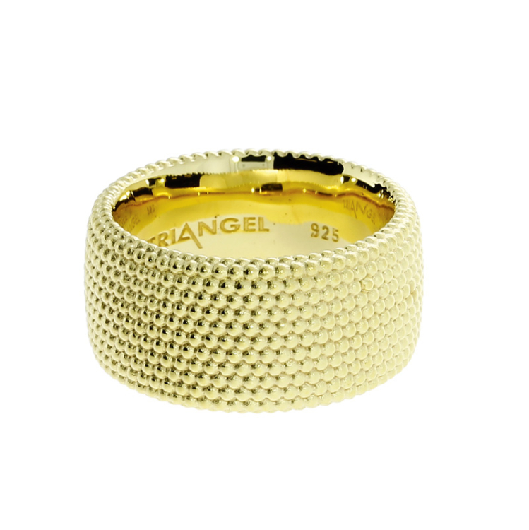 Ring si Dots No1 - 10mm gold plated Ring size 54