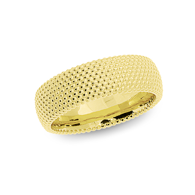 Ring Dots No2  - 7mm si Gold-plattiert Ringweite 54