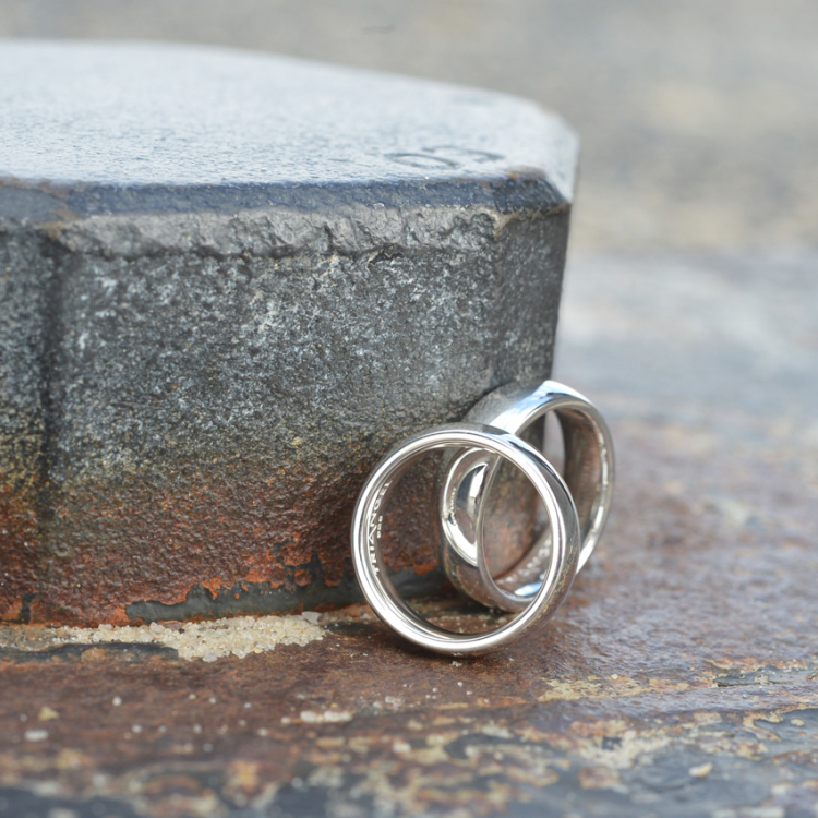 Partner ring silver matt 3 mm   Ring size 52