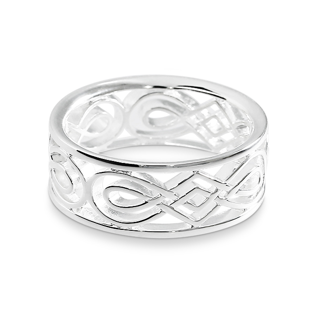 Ring Silber Aetrena Breite 8 mm Ringweite 54