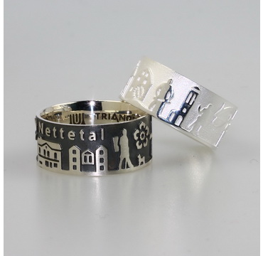 City Ring Nettetal Silver-Oxyd Ring size 58