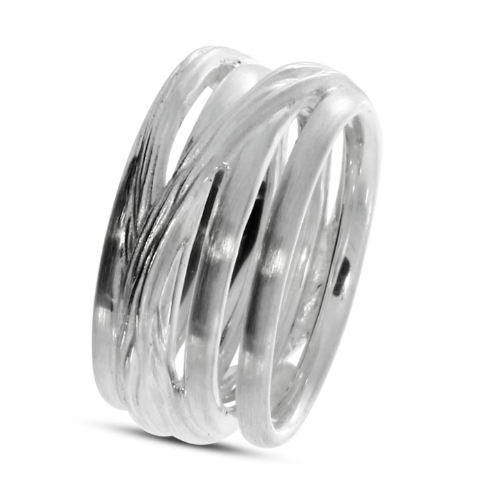 Ring Crease-Bondage No5 silver   Ring size 52