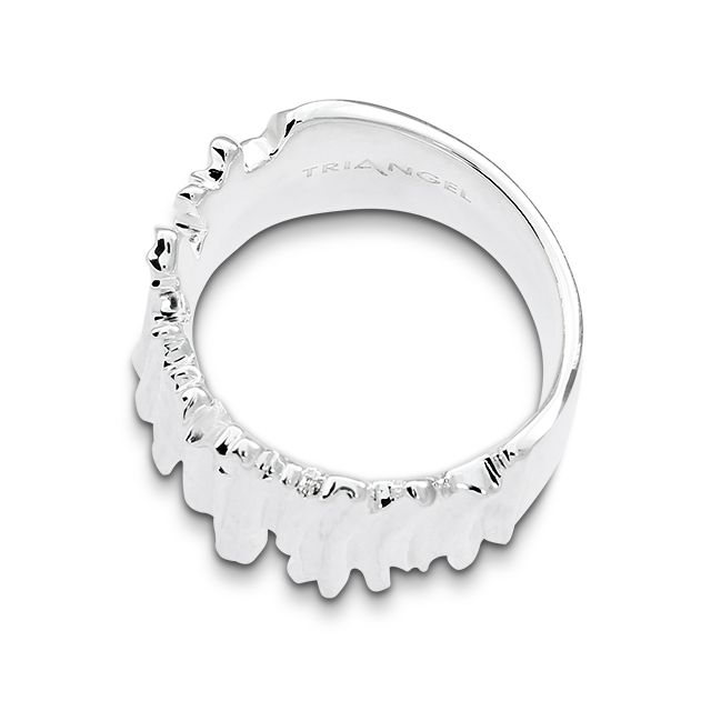 Ring Crease Wood Silber 925 Breite 15 mm Ringweite 58