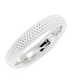 Ring Dots silver 4.0 mm wide   Ring size 52