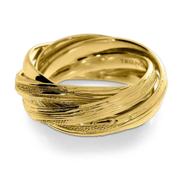 Ring Strandcores 5-fach si/goldplattiert Ringweite 60