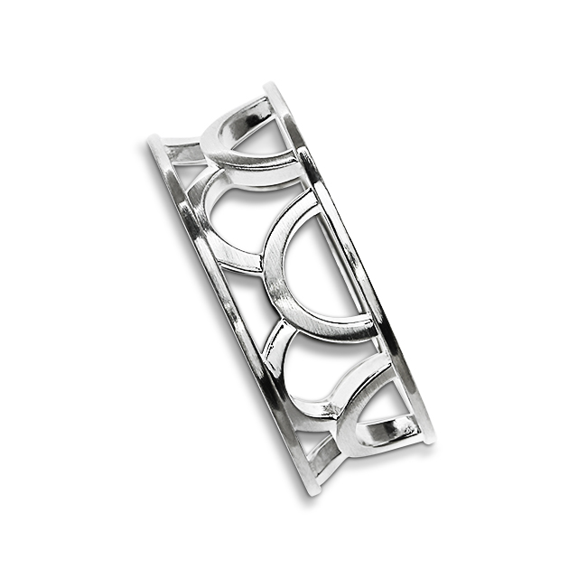 Ring Luft Silber hell 8 mm Ringweite 62