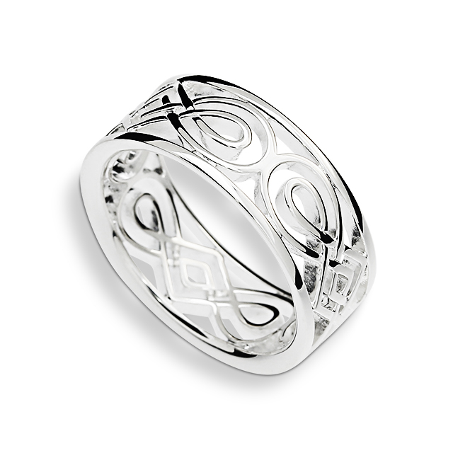 Ring Silber Aetrena Breite 8 mm Ringweite 62