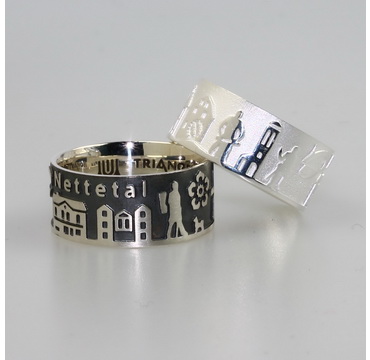 City Centre Nettetal Silver-Oxyd Ring size 64