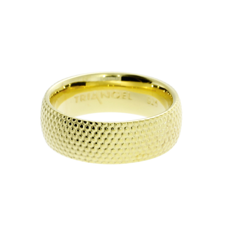 Ring Dots No2 - 7mm si gold-plated Ring size 66