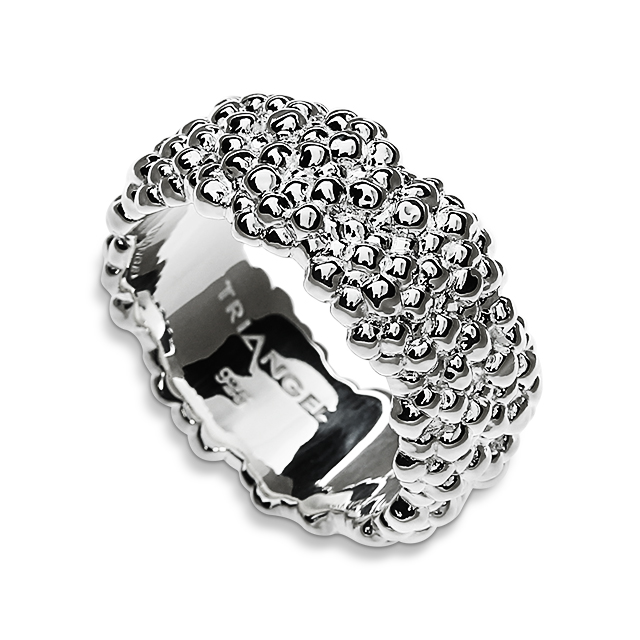 Ring Dots Silber polliert 8 mm Ringweite 66