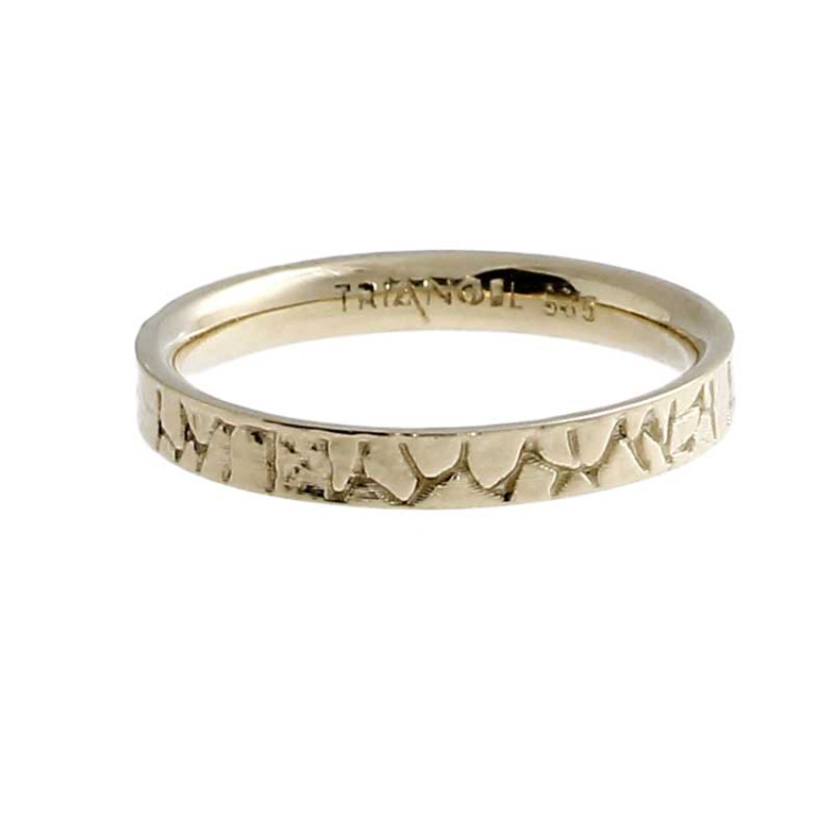 Ring Boulder 3 mm 585 Gold Ringweite 68