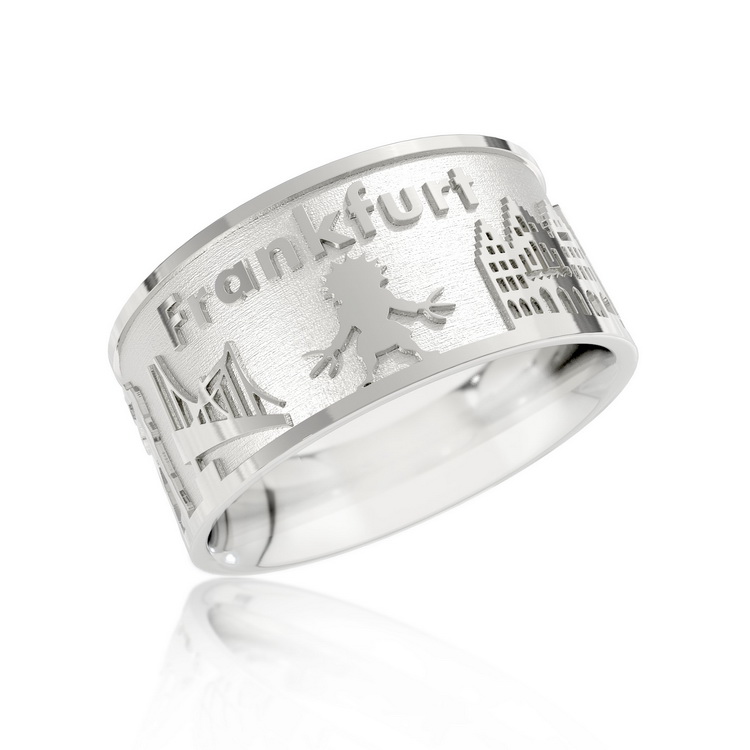 City Ring Frankfurt am Main Silver light Ring size 68