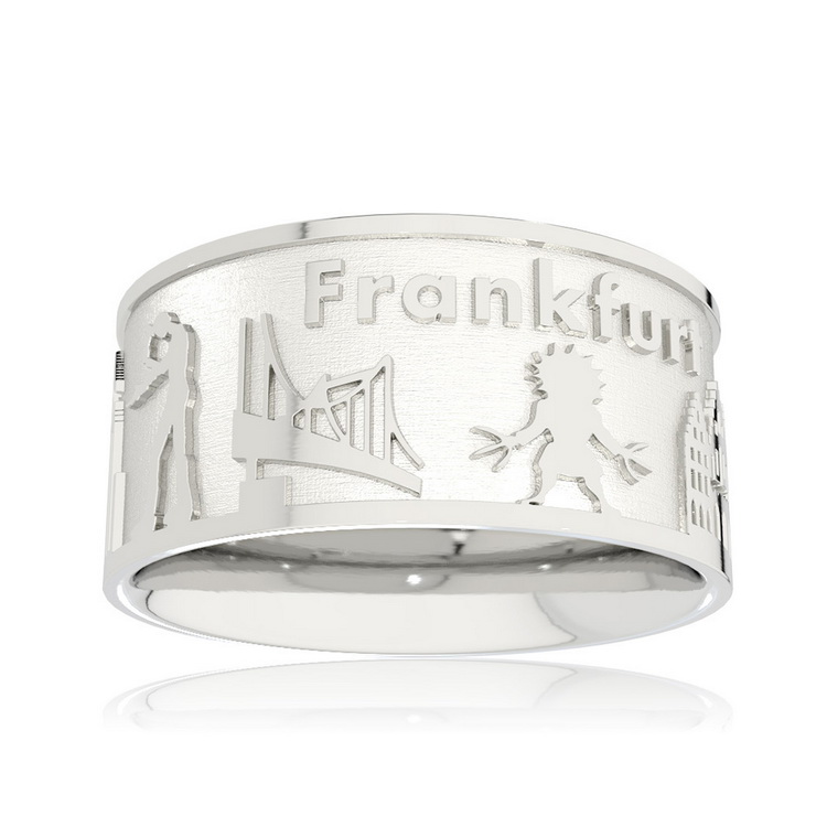 City Ring Frankfurt am Main Silver light Ring size 68