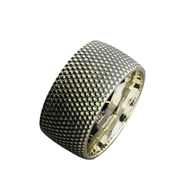 Ring Dots No. 1 Silber oxidiert 10 mm Ringweite UNI