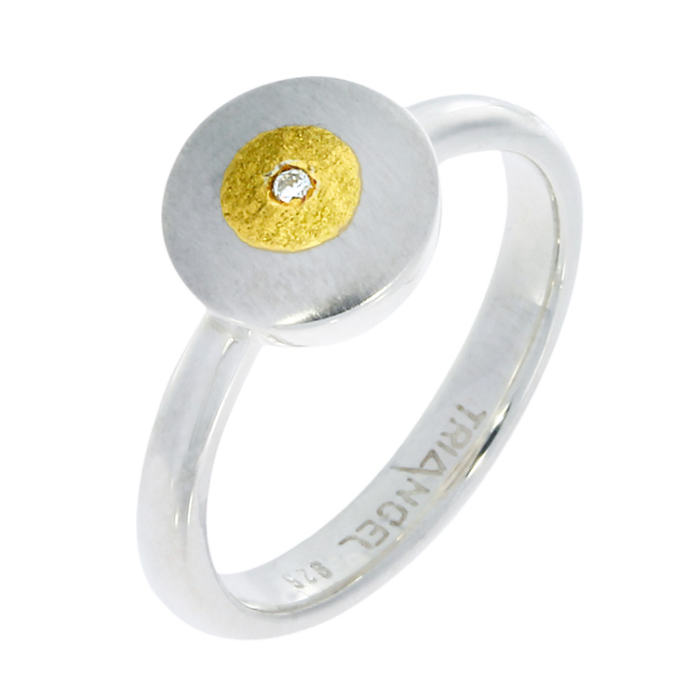 Ring si fine gold slide 0,02 ct Ring size UNI