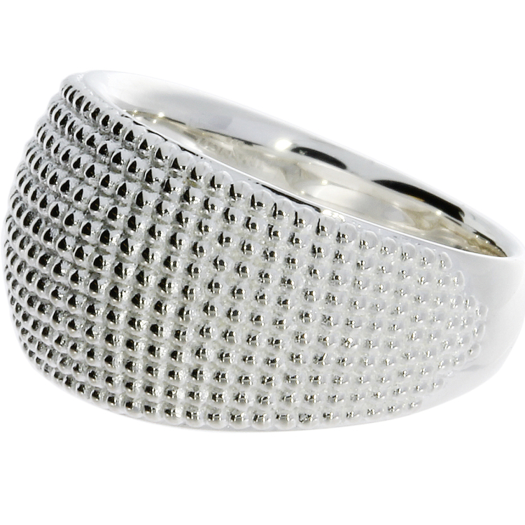 Ring Dots convex silver light Ring size UNI