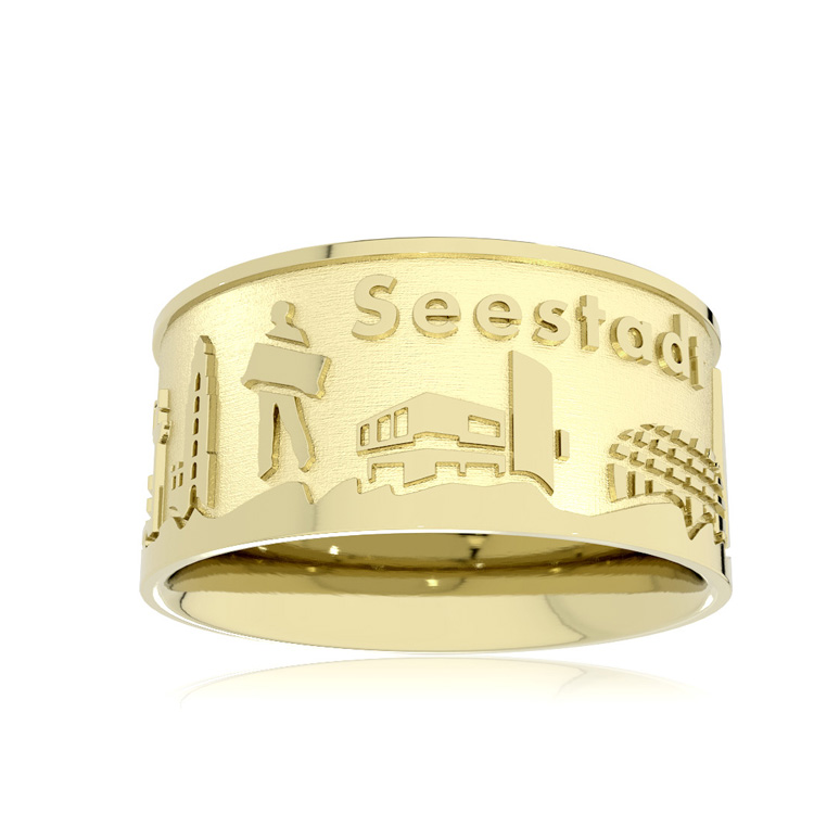 City ring Bremerhaven 585 yellow gold Ring size UNI