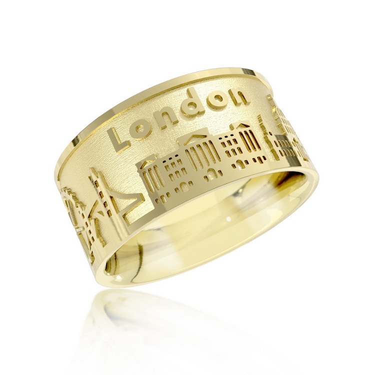 Stadtring London 585 Gelbgold Ringweite UNI