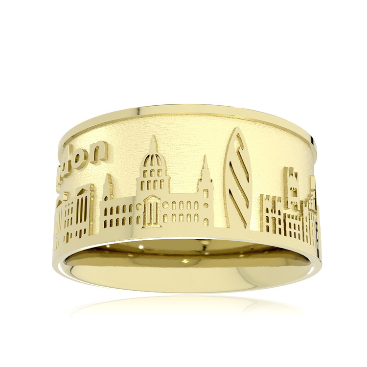 City ring London 585 yellow gold  