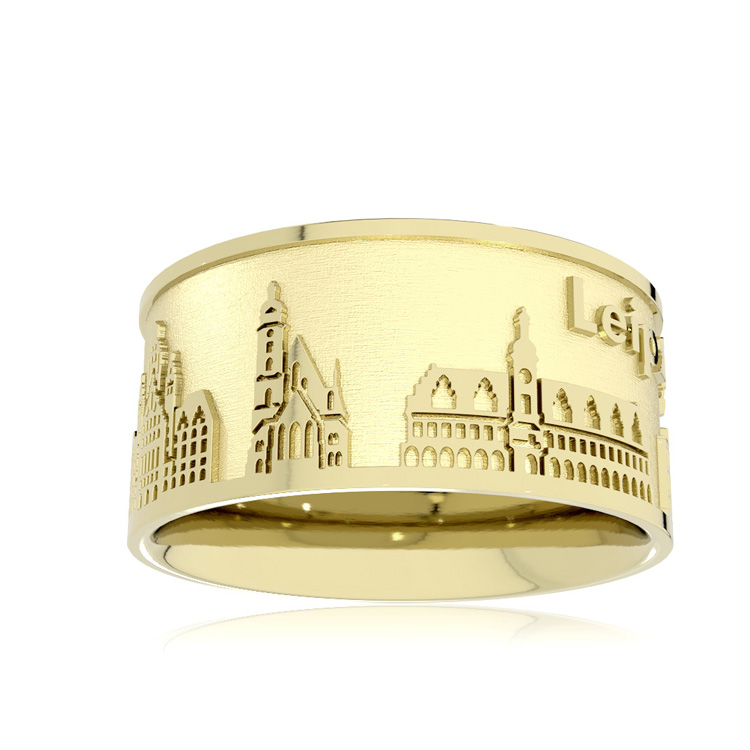 Ring Stadt Leipzig 585 Gelbgold Ringweite UNI