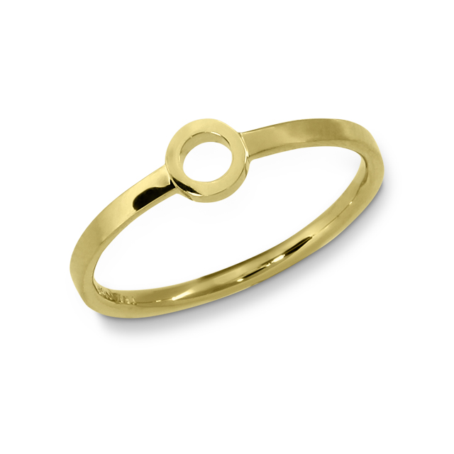 Ring Gold 585 Fleur du tube Ringweite UNI