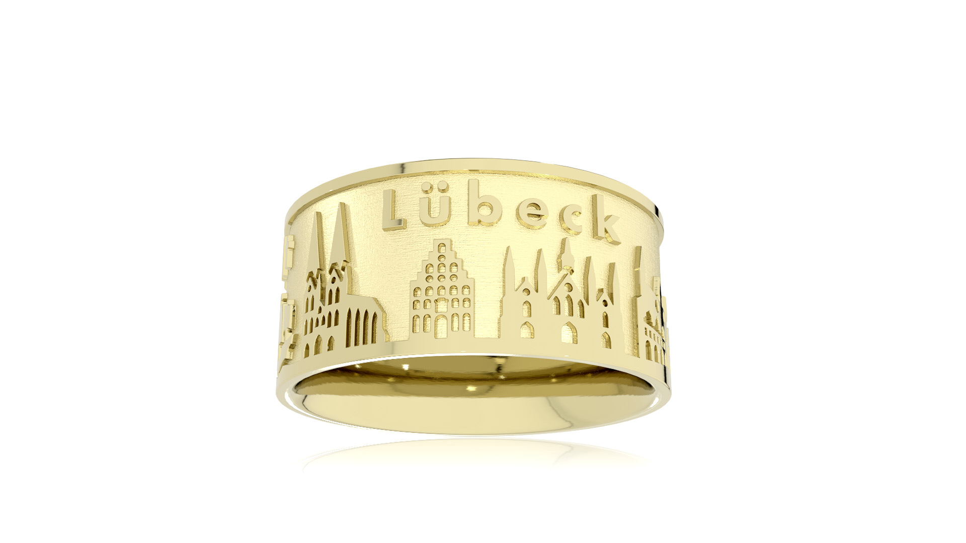 Ring City of Lübeck 585 yellow gold