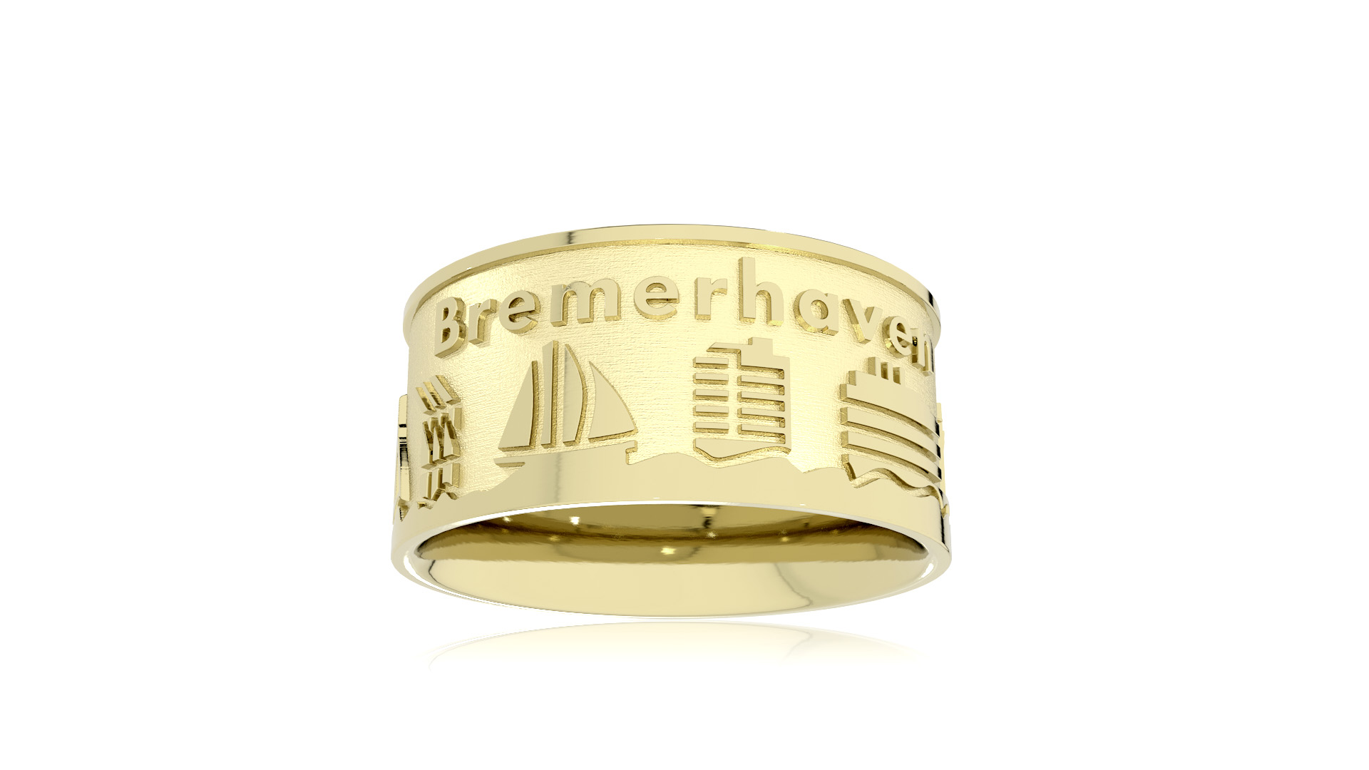 City ring Bremerhaven 585 yellow gold