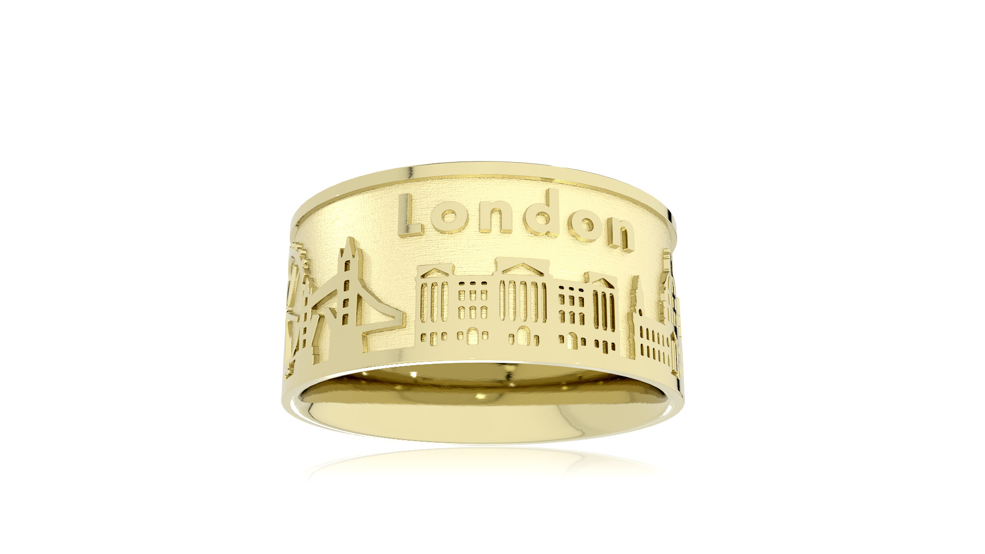 City ring London 585 yellow gold